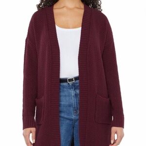 Gap NWT Size XL Burgundy Open Front Cardigan